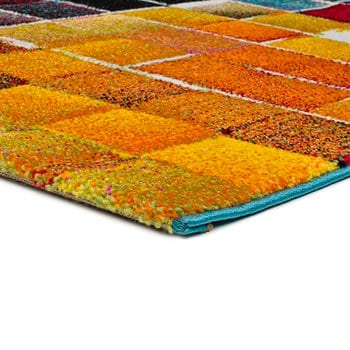 Alfombras 100% Polipropileno HEAT-SET FRISÈ Alfombra geométrica mosaico multi 60x120